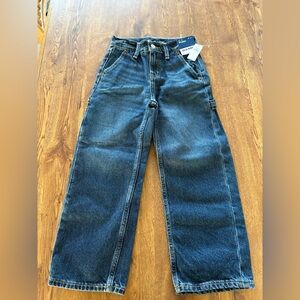 NWT Old Navy Dark Blue Baggy Carpenter Jeans For Boys Size 6